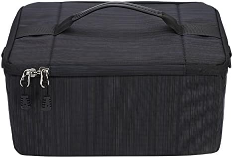 Camera Lens Bag, Protective Insert Partition Handle Case, Shockproof Breathable Bag for Photographers, 24x35x15cm (Black) - Image 5