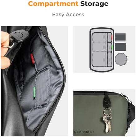 K&F CONCEPT 2 in 1 Camera Sling Bag, Everyday Shoulder Bag - Image 4