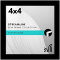 Americanflat 4x4 Picture Frame - Slim Molding - Black by Americanflat