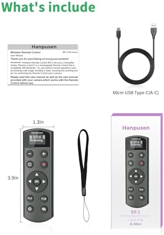 for Nikon Camera Remote Control, Hanpusen Rechargeable Wireless Shutter Release with OLED Screen for Nikon Z6 III/Zf/Z5II/Z50/Z50 II/ZR/Z fc/P1000/P1100/P950/A1000/Z6 II/Z30/Z5/Z7 II, Replace ML-L7 - Image 7
