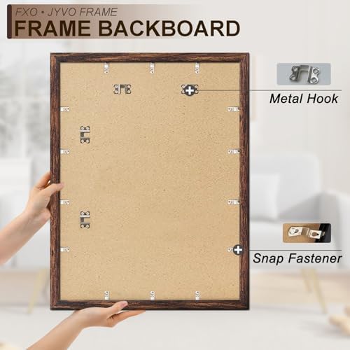 Fxojyvo 24x30 Picture Frame Brown Engineered Wood Wall Hanging - Image 6