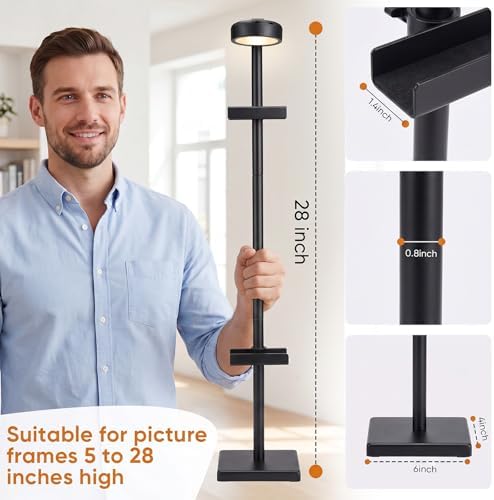 30'' Adjustable Tabletop Easel Stand with Rechargeable 13RGB Poster Light - Image 4
