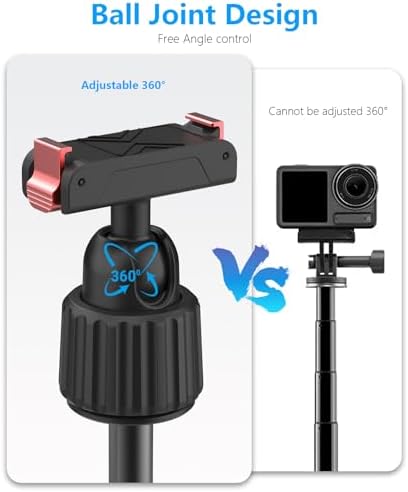 40cm/15.75" Selfie Stick Tripod Stand for Osmo Nano Action 6 with Magnetic Quick Release Adapter, 360 Mini Extension Rod Extended Pole Handle Grip Monopod for DJI Nano Osmo 6 Accessories - Image 4