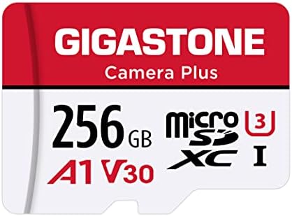Gigastone 256GB Camera Plus Series Memory Card, Read Speed up to 100MB/s. Ideal for Full HD Video Gopro Drone Android Camera, A1 Micro SDXC Card with Mini Case and SD Adapter. by Gigastone