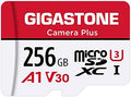 Gigastone 256GB Camera Plus Series Memory Card, Read Speed up to 100MB/s. Ideal for Full HD Video Gopro Drone Android Camera, A1 Micro SDXC Card with Mini Case and SD Adapter. by Gigastone