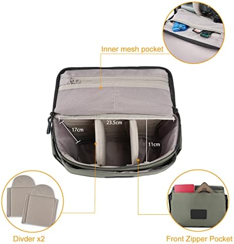 Besnfoto Camera Bag Small DSLR Camera Shoulder Bag for Photographer Waterproof Messenger Bag Crossbody Case Compatible with Canon Sony Nikon - Image 4