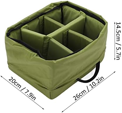 Hilitand Protective Flexible Padded Storage Bag, Removable Partition Camera Inserts Padded Bag Pouch with Adjustable Dividers Shockproof for Mirrorless Cameras, Lenses, Flash - Image 7