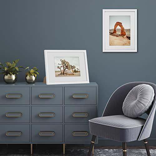 Americanflat 9x12 Picture Frame - Matted to 6x8 - Engineered Wood - White - Image 4