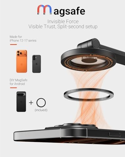 VIMOSE 66" Magnetic Phone Tripod, Tripod for iPhone with Remote & Strong Magnetic Holder for Magsafe, Stable Cell Phone Tripod for Video Recording - Image 2