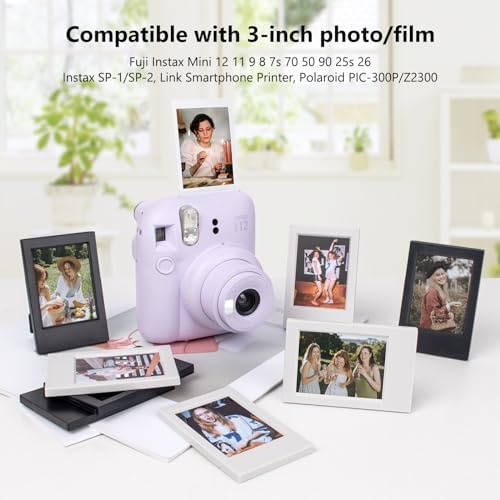 2x3 Photo Frames for Instax Mini EVO 13 12 Liplay SE Link 3 Camera Film, 3-inch Small Picture Frame for Mini 11 40 41 90 99 7+ Photo with Clear Protective Film (8-Packs Balck&Grey) - Image 2