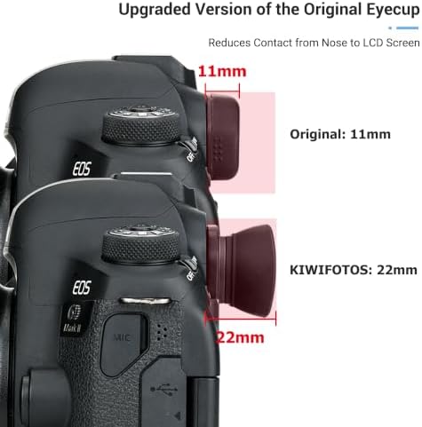 Long Soft EF Eyecup Eyepiece Viewfinder for Canon Rebel T7 T6 EOS 90D 80D - Image 2