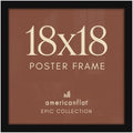 Americanflat 18x18 Poster Frame - Engineered Wood - Black by Americanflat