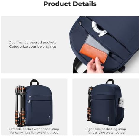 K&F CONCEPT Camera Backpack, DSLR/SLR/Mirrorless Photography Camera Bag - Image 4