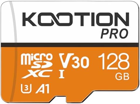 KOOTION 128GB Micro SDXC UHS-I U3 V30 A1 Memory Card - High Speed TF Card for Phone, Camera by KOOTION