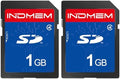 SD Card 1GB (2 Pack) Class 4 Flash Memory Cards MLC Stanard Secure Digital Cards Camera Cards, 1GB(2pc) by elecacc