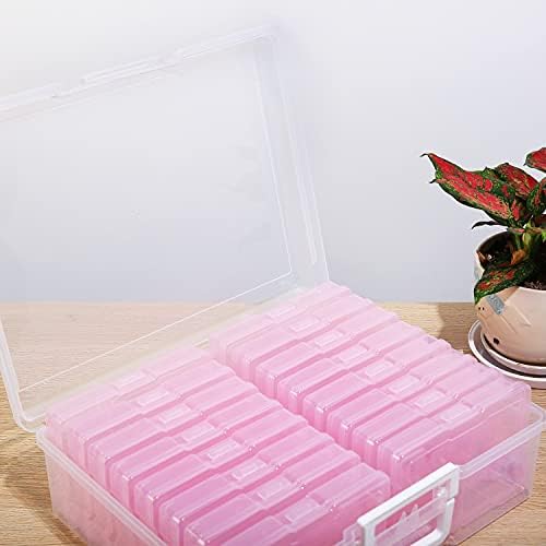 4" x 6" Photo Storage Case with Handle, 16 Inner Photo Organizer Keeper, Extra Large Storage Picture Boxes, Seed Storage, Transparent Craft Keeper (Purple) - Image 7