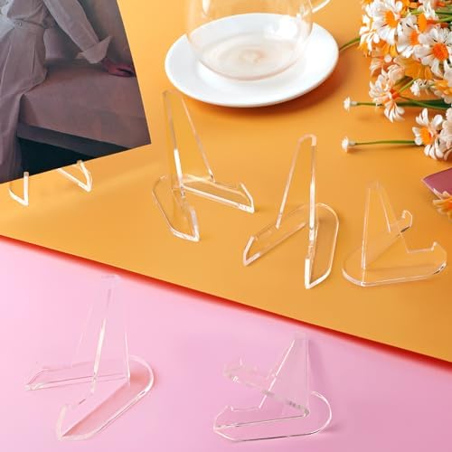 NIUBIER Card Display Stand, Arcylic Card Holder, Clear Mini Easel 2.7 in - Image 6