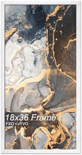 Fxojyvo 18x36 Picture Frame White Engineered Wood Wall Hanging by Fxojyvo