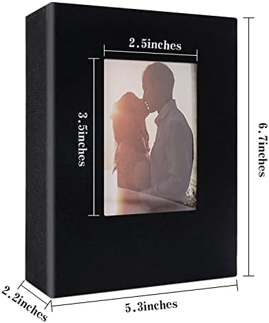 Vienrose 4x6 Photo Album,100 Pockets,Linen Cover with Window,Black - Image 6