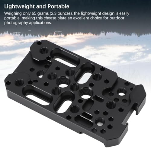 GOWENIC Camera Cheese Plate, Aluminum Multipurpose Switching Plate, 1/4 - Image 4