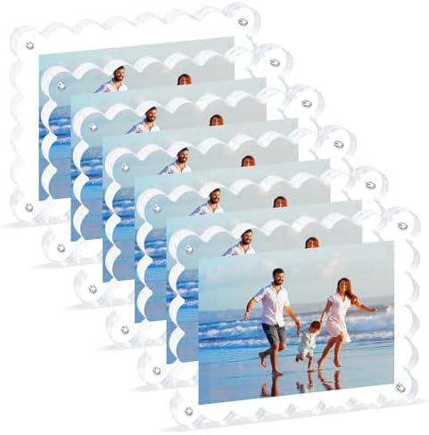 6 Pack Acrylic Magnetic Photo Frame, Clear 5x7 Picture Frames by Unknown