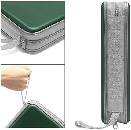 Siveit CD DVD Cases 96 Capacity Disc Storage Binder for Car(Dark Green) - Image 3