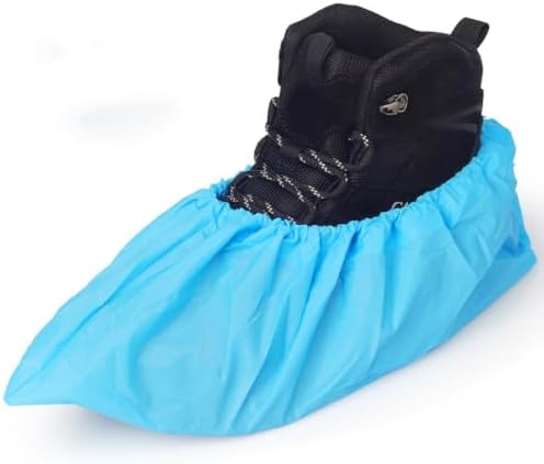 Yeios 100 Pack Waterproof Disposable Shoe Covers CPE Non Slip for Rain Mud - Image 5