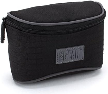USA Gear Camera Belt Bag Fits Panasonic Lumix ZS70, Canon Elph 190, Sony RX100, Sony DSC HX80, A5100, Canon EOS M200, & more - Small Camera Case with Zippered Pocket, Belt Loop, Carabiner Clip by USAGEAR