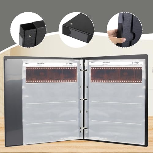 eTone Archival Storage Sheets 120 Negative Page Preservers Sleeves with Film Album Ring Binder(50x120) - Image 4