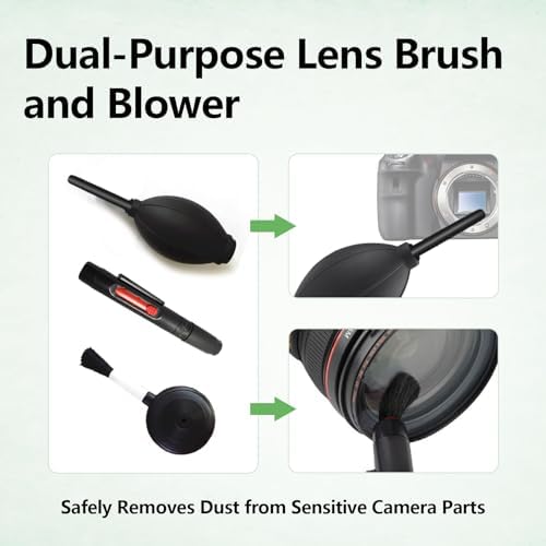 3Pcs Camera Lens Cleaning Kit Including Camera Cleaning Pen Brush Air Blaster Blower and Lens Brush Blower Brush Dust Cleaner for SLR Camera Telescope Magnifying Glass Photography - Image 3