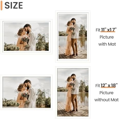upsimples 12x18 Picture Frame, Gallery Wall Frames Set of 5, White - Image 5