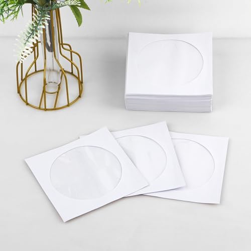 200 Pack Paper CD DVD Sleeves, White - Image 5