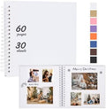 RECUTMS 12 x 12 Inch Scrapbook 60 Page Kraft Paper DIY Wedding Album White by RECUTMS