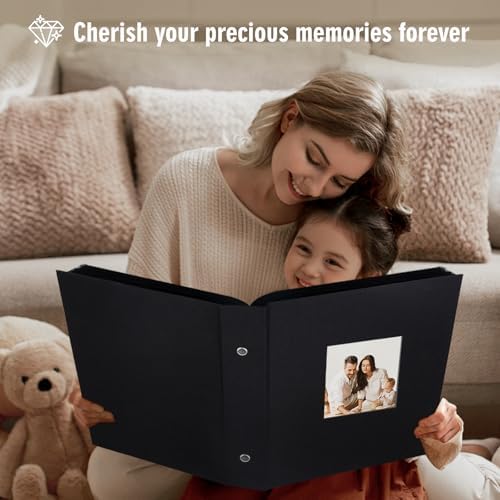 Artmag Fabric Photo Album 4x6 600 Large Capacity for Family Wedding Anniversary Linen Album Holds 600 Horizontal and Vertical Photos (600 Pockets, Black) - Image 5