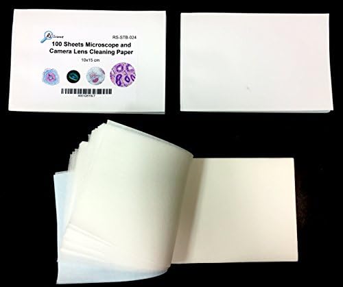 Rs' Science 300 Sheets Ultrasoft Microscope and Camera Lens Cleaning Paper - 3-Pack of 100-sheet booklets by Rs%27+Science