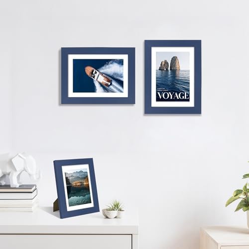 5x7 Picture Frame Set of 4 with Real Glass, Wall & Tabletop Display - Image 2