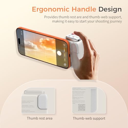 COMITOK Phone Camera Grip MOCA ARCO for Video Recording with Thumb Rest Area Design for iPhone Pro Max, with Enhanced Phone Mount & Detachable Remote for Easy Shooting, Video Call, Support iOS17/18/26 - Image 2