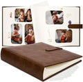 Vienrose Scrapbook Photo Album with Writing Space 12" x 12", Premium DIY Scrapbooking Albums with 100 Pages, Large Photos Book Faux Leather Cover for Wedding Family Baby Travel Graduation, Dark Brown by Vienrose