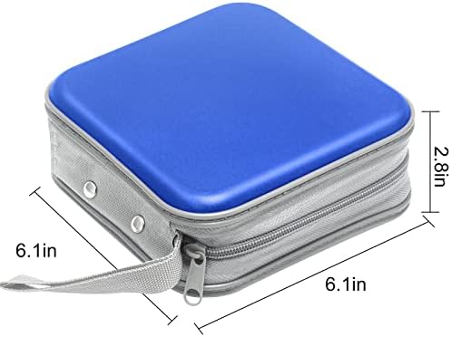 Siveit CD/DVD Cases 40 Capacity Disc Storage Binder for Car(Blue) - Image 6