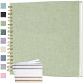 Scrapbook Photo Album 10x10 Inches 80 Pages Linen Cover GrassGreen by Bonyomor