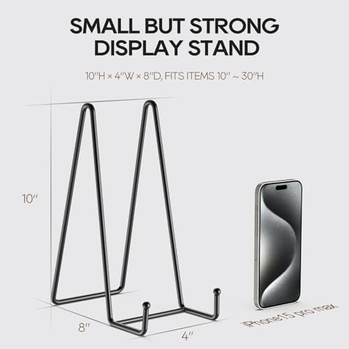 3 Pack 10 Inch Plate Stands for Display Metal Picture Stand Plate Holder - Image 2