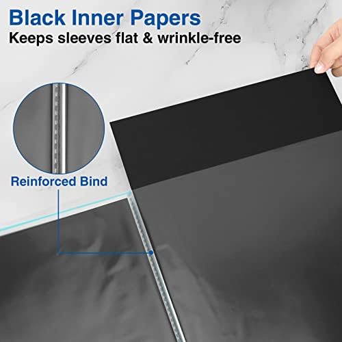 Sooez Art Portfolios 11x17, Portfolio Folder with 30 Pockets & Black Inner - Image 2