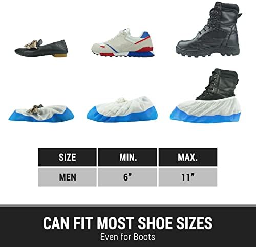 Heavy Duty Shoe Covers Disposable Non Slip Waterproof, 50 Pack, Double Layer Bottom, Extra Heavy Duty Durable Booties, One Size Fits Most - Image 6