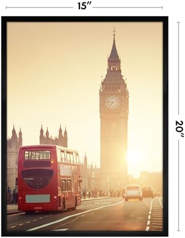 Americanflat 15x20 Poster Frame - Slim Molding - Black - Image 2