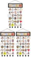 Bikoney Picture Frames Collage Wall Decor Hanging Photo Display Multi Pictures Organizer with Wood Bulletin Board Photo Board 30 Clips and 6 Pushpins for Home and Dorm Room Decor (Black) (Pack of 3) by Bikoney