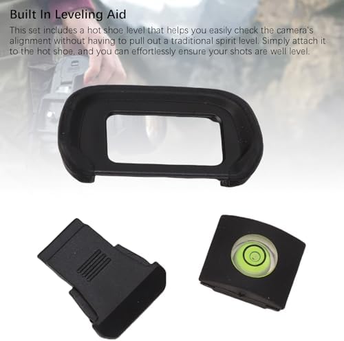 VBESTLIFE Camera Eyecup for R10, 3 in 1 Camera Viewfinder Eyecup Bubble Level Hot Shoe Cap for R, Fit for R10 Mirrorless - Image 4