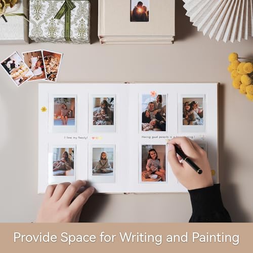 Instax Mini Photo Album with Writing Space, 112 Pockets, Blue - Image 4