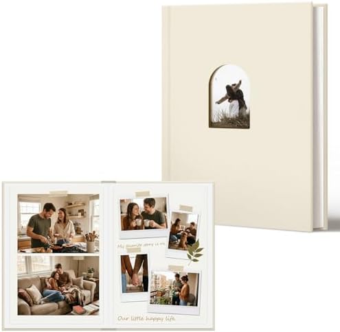 Vienrose Scrapbook Photo Album, 11x8.5 Inch, 26 Pages, Beige by Vienrose