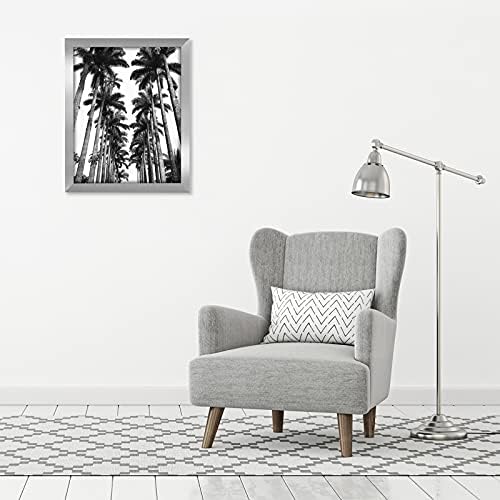 Americanflat 22x28 Poster Frame - Silver Engineered Wood with Polished Plexiglass - Wide Picture Frame for Vertical or Horizontal Wall Display - Epic Collection - Silver - Image 4