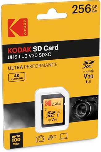 Kodak SDXC Card 256GB UHS-I U3 V30 Ultra - Up to 95MB/s Max Read Speed - Write Speed 85MB/s Max - Storage of 4K Ultra HD Videos and HD Photos - SD Card - Image 2